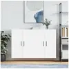Image de Armoires murales 2 pcs blanc bois d ingénierie