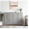 Image de Armoires Murales 2 pcs, Placards Suspendus, Meubles de Rangement Flottants, Organisateurs de Salon, Moderne, Sonoma Gris Bois d'Ingénierie