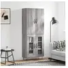 Image de Buffet haut Sonoma gris 69,5x34x180 cm Bois d ingénierie