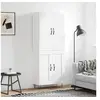 Image de Buffet haut Blanc 69,5x34x180 cm Bois d'ingénierie 3198073