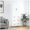 Image de Buffet haut Blanc 69,5x34x180 cm Bois d'ingénierie 3198081