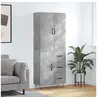 Image de Buffet haut Gris béton 69,5x34x180 cm Bois d'ingénierie3198093