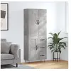 Image de Buffet haut Gris béton 69,5x34x180 cm Bois d'ingénierie3198109
