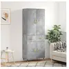 Image de Buffet haut Gris béton 69,5x34x180 cm Bois d'ingénierie