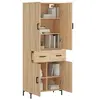 Image de Buffet haut Chêne sonoma 69,5x34x180 cm Bois d'ingénierie