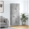 Image de Hoge kast 69,5x34x180 cm bewerkt hout betongrijs3198181