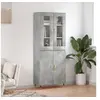 Image de Buffet haut Gris béton 69,5x34x180 cm Bois d'ingénierie3198197