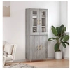 Image de Buffet haut Sonoma gris 69,5x34x180 cm Bois d'ingénierie3198207