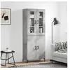Image de Buffet haut Gris béton 69,5x34x180 cm Bois d'ingénierie3198213