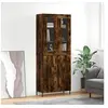 Image de Buffet Haut, Armoire de Rangement avec Pieds, Meuble de Rangement, Organisateur Salon Salle de Séjour, Moderne, Chêne Fumé Bois d'Ingénierie