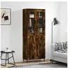 Image de Hoge kast 69,5x34x180 cm bewerkt hout gerookt eikenkleurig3198230