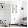 Image de Buffet haut Blanc 69,5x34x180 cm Bois d ingénierie