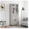 Image de Buffet haut Sonoma gris 69,5x34x180 cm Bois d'ingénierie3198239