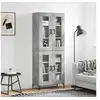 Image de Buffet haut Gris béton 69,5x34x180 cm Bois d'ingénierie3198277