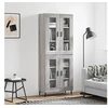 Image de Hoge kast 69,5x34x180 cm bewerkt hout grijs sonoma eikenkleurig3198295