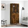 Image de Buffet haut Chêne fumé 69,5x34x180 cm Bois d'ingénierie