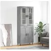 Image de Buffet Haut, Armoire de Rangement avec Pieds, Meuble de Rangement, Organisateur Salon Salle de Séjour, Moderne, Gris Béton Bois d'Ingénierie