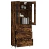 Image de Buffet haut Chêne fumé 69,5x34x180 cm Bois d'ingénierie