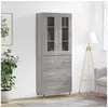 Image de Buffet haut Sonoma gris 69,5x34x180 cm Bois d ingénierie