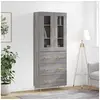 Image de Buffet haut Sonoma gris 69,5x34x180 cm Bois d'ingénierie3198399