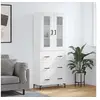 Image de Buffet haut Blanc 69,5x34x180 cm Bois d'ingénierie3198401