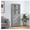 Image de Buffet haut Gris béton 69,5x34x180 cm Bois d'ingénierie3198405