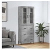 Image de Hoge kast 69,5x34x180 cm bewerkt hout betongrijs3198413