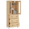 Image de Buffet Haut, Armoire de Rangement avec Pieds, Meuble de Rangement, Organisateur Salon Salle de Séjour, Moderne, Chêne Sonoma Bois d'Ingénierie
