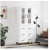 Image de Buffet haut Blanc 69,5x34x180 cm Bois d'ingénierie 3198425