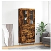 Image de Buffet Haut, Armoire avec Pieds, Meuble de Rangement, Organisateur de Salon Salle de Séjour Intérieur, Chêne Fumé Bois d'Ingénierie
