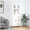 Image de Buffet haut Blanc 69,5x34x180 cm Bois d'ingénierie3198441