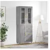 Image de Buffet haut Sonoma gris 69,5x34x180 cm Bois d'ingénierie3198455