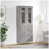 Image de Buffet haut Sonoma gris 69,5x34x180 cm Bois d'ingénierie3198463