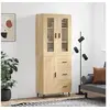 Image de Hoge kast 69,5x34x180 cm bewerkt hout sonoma eikenkleurig3198484