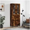 Image de Hoge kast 69,5x34x180 cm bewerkt hout gerookt eikenkleurig3198486