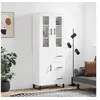 Image de Buffet haut Blanc 69,5x34x180 cm Bois d'ingénierie 3198489
