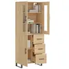 Image de Buffet Haut, Armoire de Rangement avec Pieds, Meuble de Rangement, Organisateur Salon Salle de Séjour, Moderne, Chêne Sonoma Bois d'Ingénierie