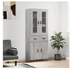 Image de Buffet haut Sonoma gris 69,5x34x180 cm Bois d'ingénierie3198511
