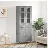 Image de Buffet haut Gris béton 69,5x34x180 cm Bois d ingénierie