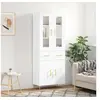 Image de Buffet haut Blanc 69,5x34x180 cm Bois d'ingénierie3198521
