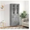 Image de Buffet haut Gris béton 69,5x34x180 cm Bois d ingénierie