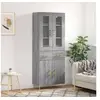Image de Buffet haut Sonoma gris 69,5x34x180 cm Bois d ingénierie