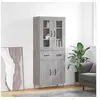 Image de Buffet haut Sonoma gris 69,5x34x180 cm Bois d'ingénierie