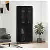 Image de Buffet haut Noir 69,5x34x180 cm Bois d'ingénierie 3198570