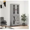 Image de Buffet haut Sonoma gris 69,5x34x180 cm Bois d'ingénierie3198575