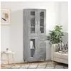 Image de Buffet haut Gris béton 69,5x34x180 cm Bois d'ingénierie 3198581