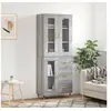 Image de Buffet haut Sonoma gris 69,5x34x180 cm Bois d'ingénierie3198583