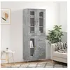 Image de Buffet haut Gris béton 69,5x34x180 cm Bois d'ingénierie3198589