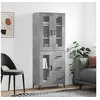 Image de Buffet haut Gris béton 69,5x34x180 cm Bois d'ingénierie3198597