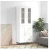 Image de Buffet haut Blanc 69,5x34x180 cm Bois d'ingénierie 3198641